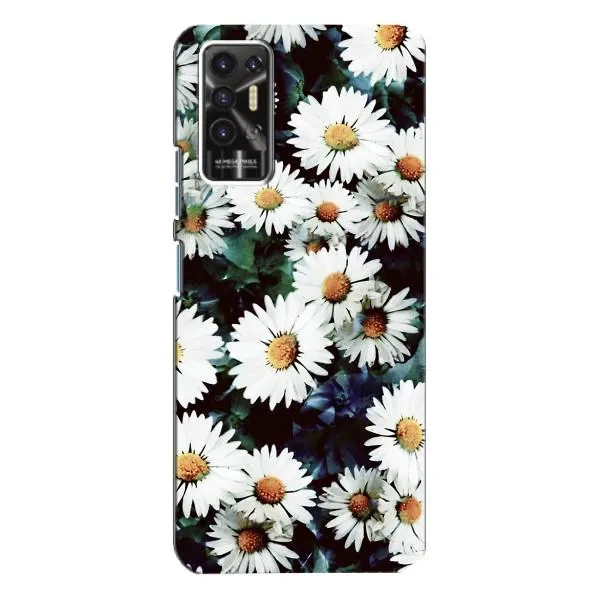 Чехол с принтом «Ромашки» для TECNO Pova 2 (LE7n)