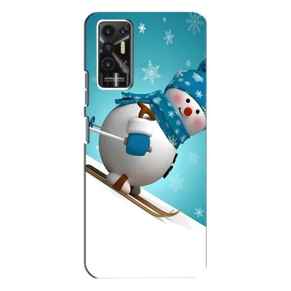 Чехол с принтом «Снеговик на лыжах» для TECNO Pova 2 (LE7n) Чехол с принтом «Снеговик на лыжах» для TECNO Pova 2 (LE7n)
