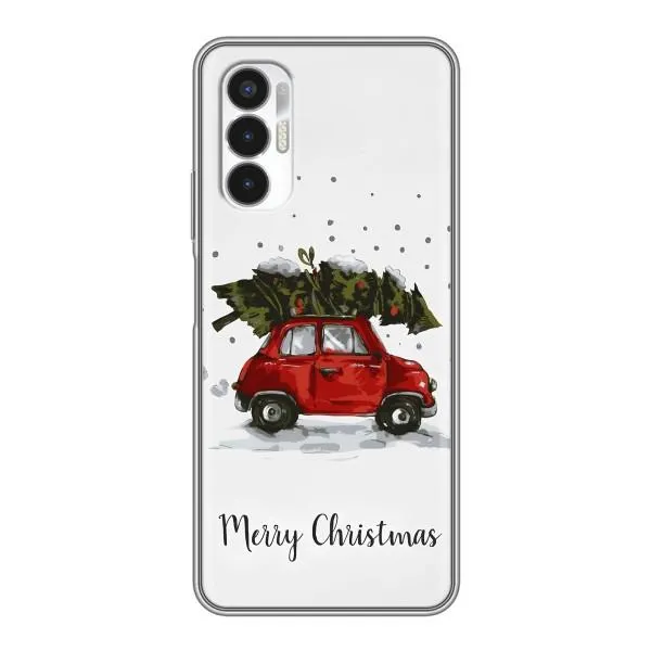 Чехол с принтом «Машина с елкой» для TECNO POVA 3 (LF7n)