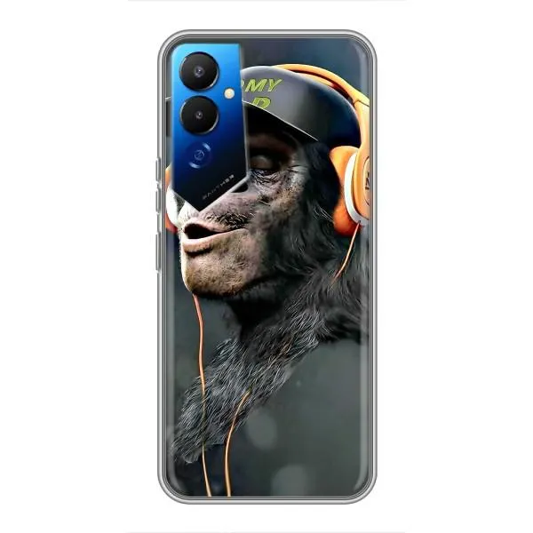Чехол с принтом «В наушниках» для TECNO POVA 4 (LG7n)