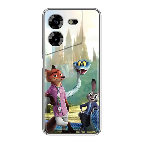 Чехол с принтом «Герои мультфильма Зверополис» для TECNO POVA 5 (LG7n)