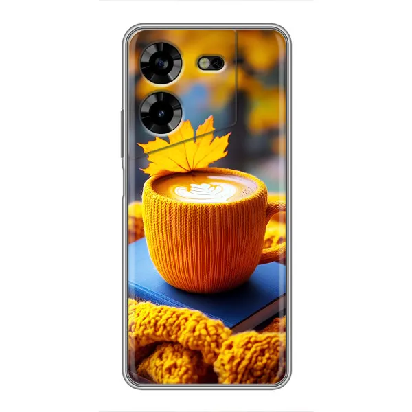 Чехол с принтом «Кофе на желтом пледе» для TECNO POVA 5 (LG7n) Чехол с принтом «Кофе на желтом пледе» для TECNO POVA 5 (LG7n)