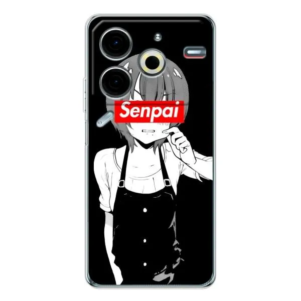 Чехол с принтом «Senpai» для TECNO Pova 6 Neo 5G Чехол с принтом «Senpai» для TECNO Pova 6 Neo 5G