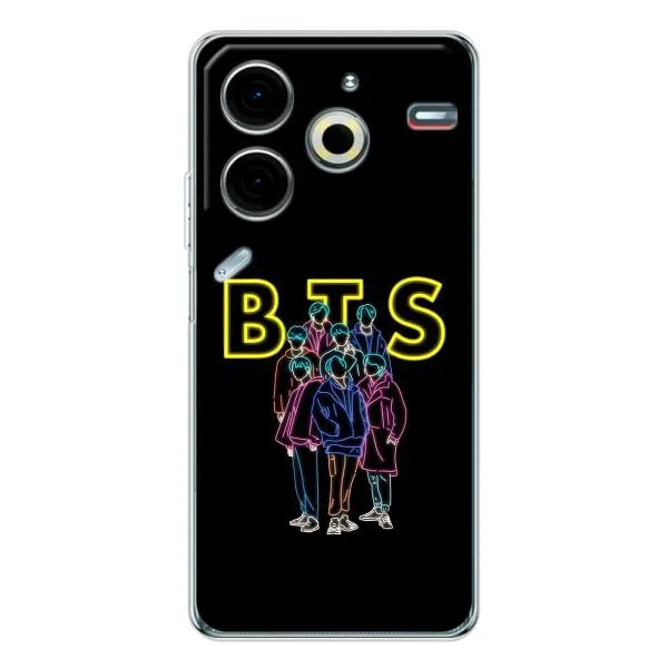 Чехол с принтом «BTS стайл» для TECNO Pova 6 Neo 5G Чехол с принтом «BTS стайл» для TECNO Pova 6 Neo 5G