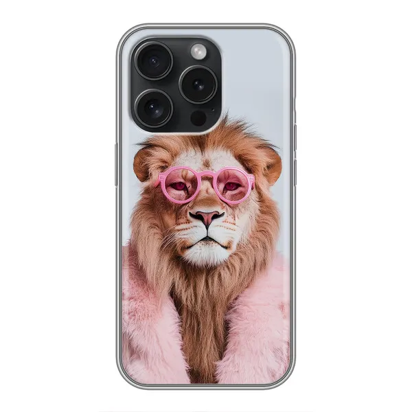 Чехол с принтом «Лев в очках» для TECNO Pova 6 Pro Чехол с принтом «Лев в очках» для TECNO Pova 6 Pro