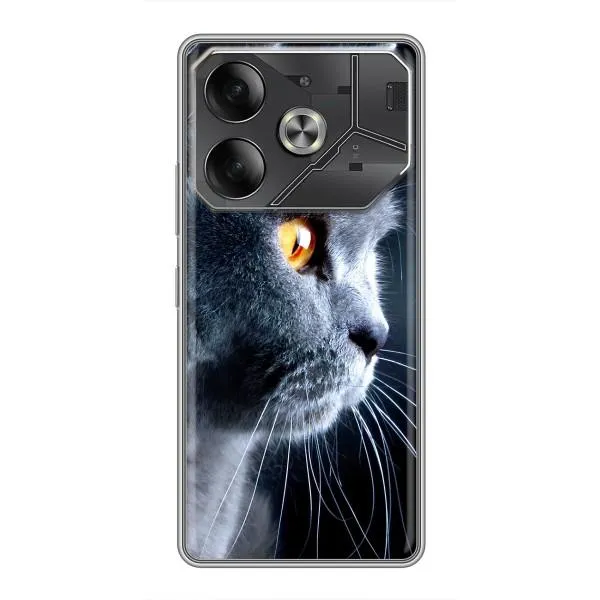 Чехол с принтом «Серый Кот» для TECNO Pova 6