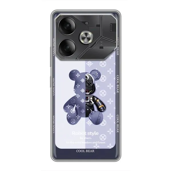 Чехол с принтом «Медвежонок LV» для TECNO Pova 6