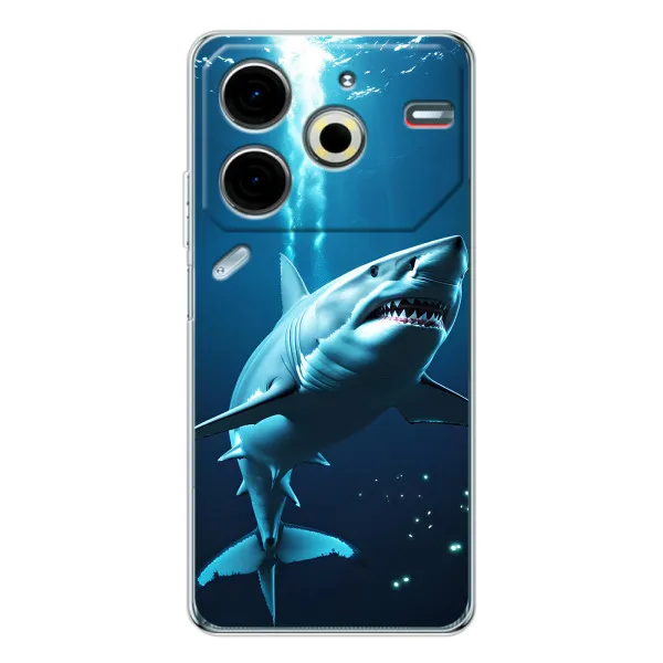 Чехол с принтом «Акула под водой» для TECNO Pova 7 Pro Чехол с принтом «Акула под водой» для TECNO Pova 7 Pro
