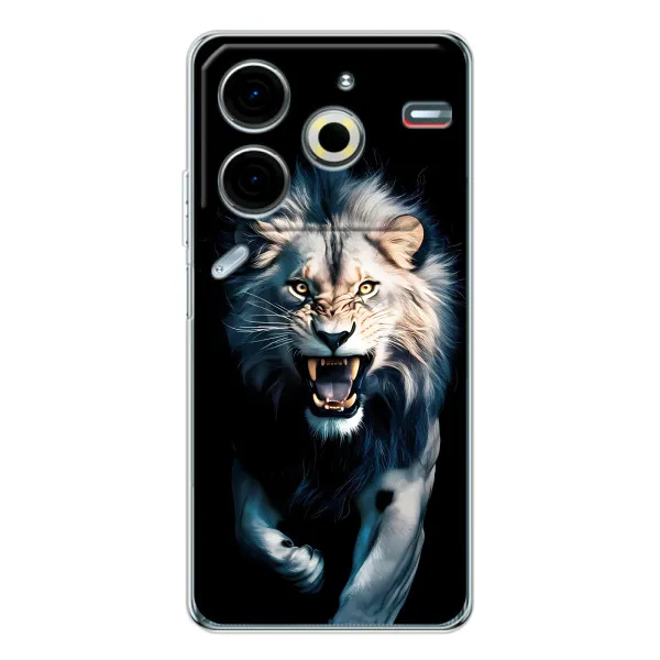 Чехол с принтом «Лев в темноте» для TECNO Pova 7 Pro Чехол с принтом «Лев в темноте» для TECNO Pova 7 Pro