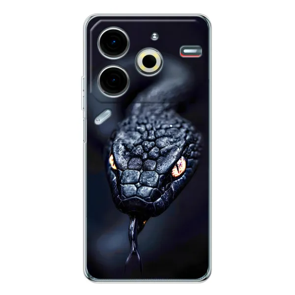 Чехол с принтом «Черная змея» для TECNO Pova 7 Pro Чехол с принтом «Черная змея» для TECNO Pova 7 Pro
