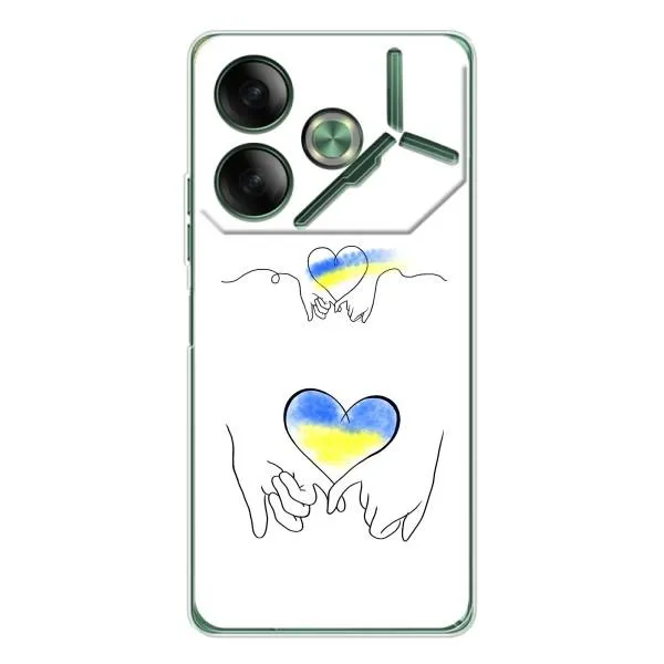 Чохол з принтом «Мир Україні» для TECNO Pova 7 Чохол з принтом «Мир Україні» для TECNO Pova 7