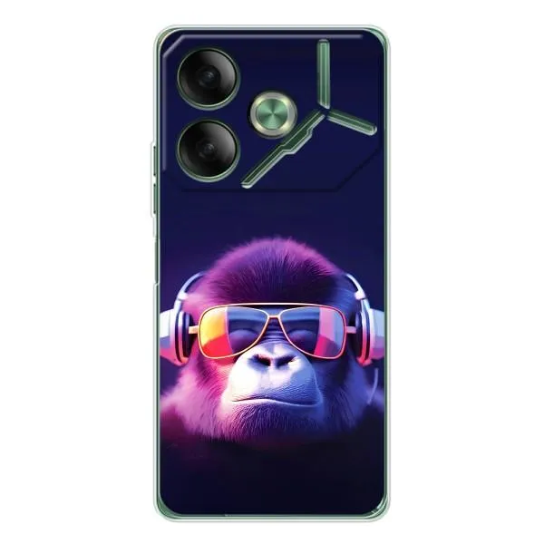 Чохол з принтом «Стильна мавпа» для TECNO Pova 7