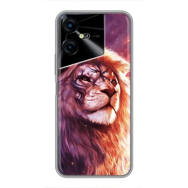 Чехол с принтом «Красочный Лев» для TECNO POVA Neo 3