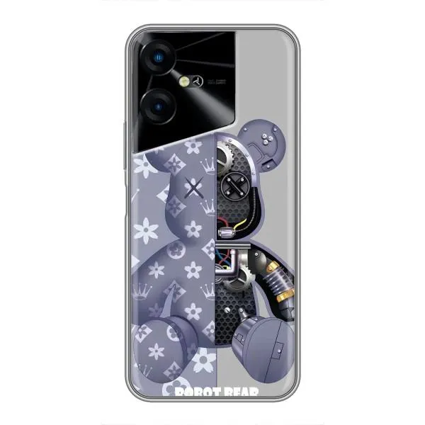 Чехол с принтом «Робот Мишка» для TECNO POVA Neo 3 Чехол с принтом «Робот Мишка» для TECNO POVA Neo 3