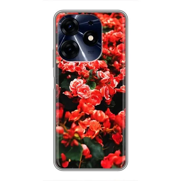 Чехол с принтом «Цветы красные» для TECNO Spark 10 Pro Чехол с принтом «Цветы красные» для TECNO Spark 10 Pro