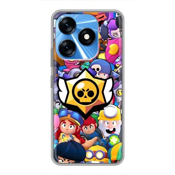 Чехол с принтом «Лого Brawl Stars» для TECNO Spark 10