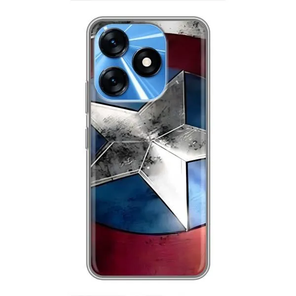 Чехол с принтом «Щит Капитана Америки» для TECNO Spark 10
