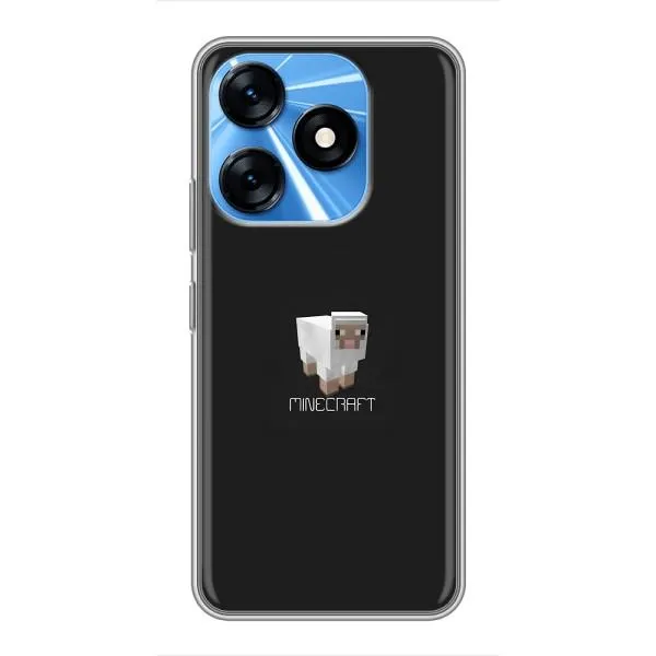 Чохол з принтом «Овечка Майнкрафт» для TECNO Spark 10