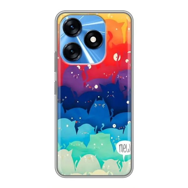 Чехол с принтом «Mew» для TECNO Spark 10