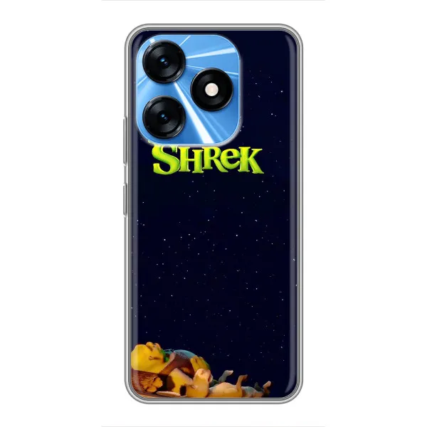 Чехол с принтом «Отдыхающий Шрек» для TECNO Spark 10 Чехол с принтом «Отдыхающий Шрек» для TECNO Spark 10