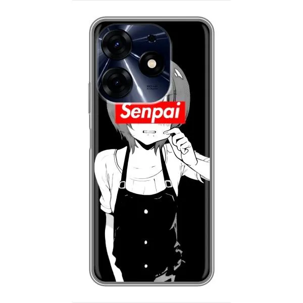 Чехол с принтом «Senpai» для TECNO Spark 10c