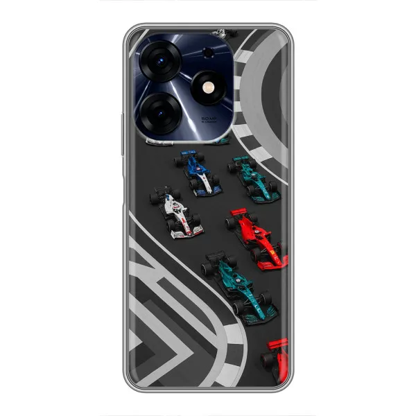 Чехол с принтом «Трасса Ф1» для TECNO Spark 10c