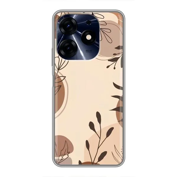Чехол с принтом «Коричневые цветы» для TECNO Spark 10c Чехол с принтом «Коричневые цветы» для TECNO Spark 10c