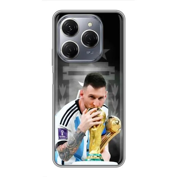 Чохол з принтом «Мессі Чемпіон» для TECNO Spark 20 Pro
