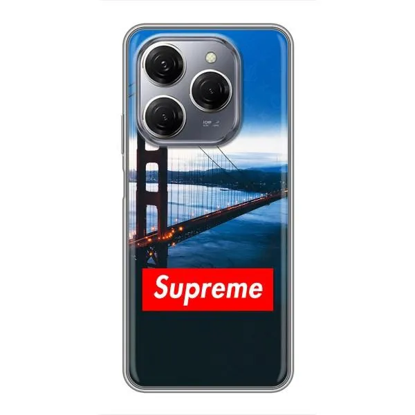 Чехол с принтом «Стиль Supreme» для TECNO Spark 20 Pro