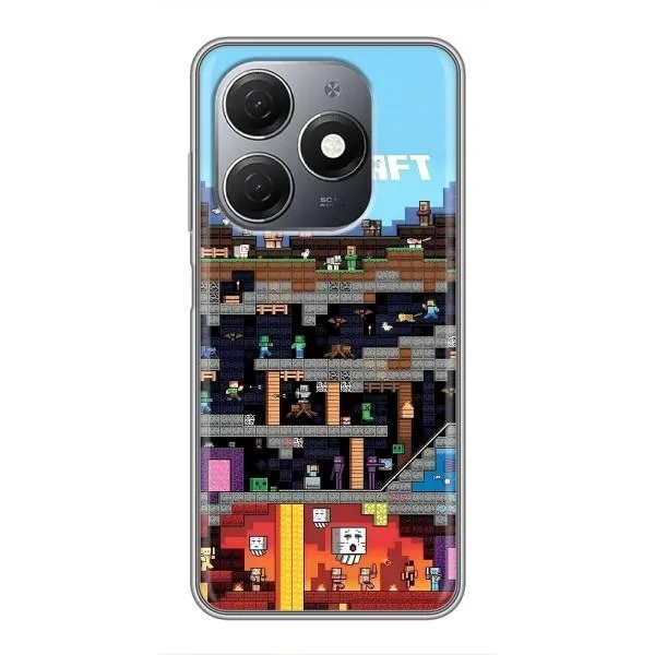 Чохол з принтом «фон Minecraft» для TECNO Spark 20