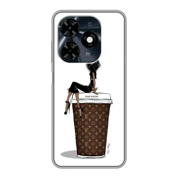 Чохол з принтом «кава LOUIS VUITTON» для TECNO Spark 20c Чохол з принтом «кава LOUIS VUITTON» для TECNO Spark 20c