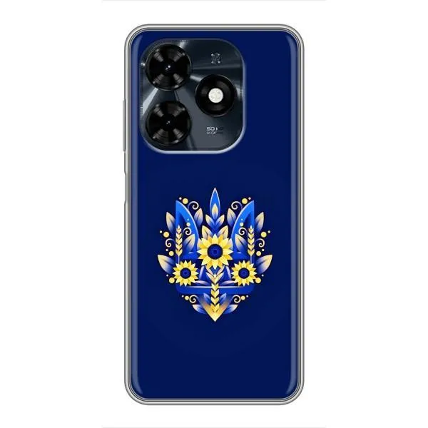 Чехол с принтом «Цветочный Герб» для TECNO Spark 20c