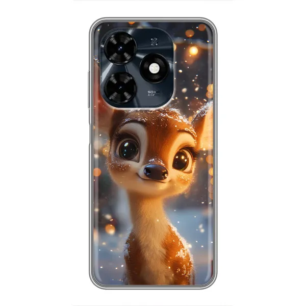 Чехол с принтом «Олененок среди гирлянд» для TECNO Spark 20c