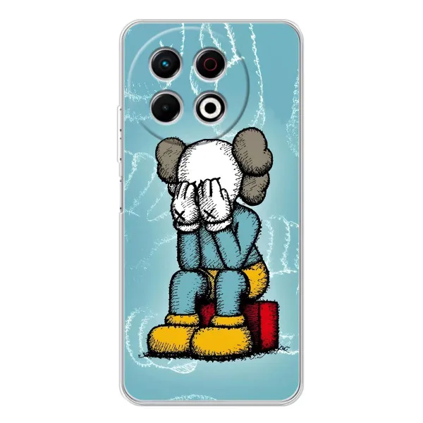 Чехол с принтом «Плач Bearbrick» для TECNO Spark 30 Pro
