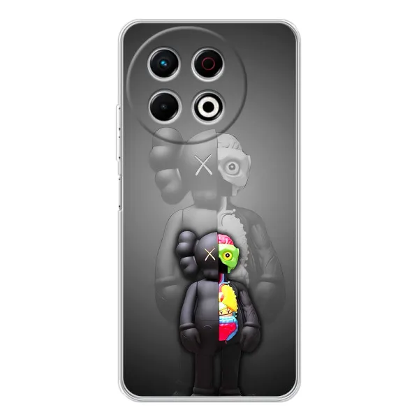 Чехол с принтом «Тело Bearbrick» для TECNO Spark 30 Pro