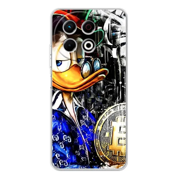 Чехол с принтом «Биткойн Скрудж» для TECNO Spark 30 Pro