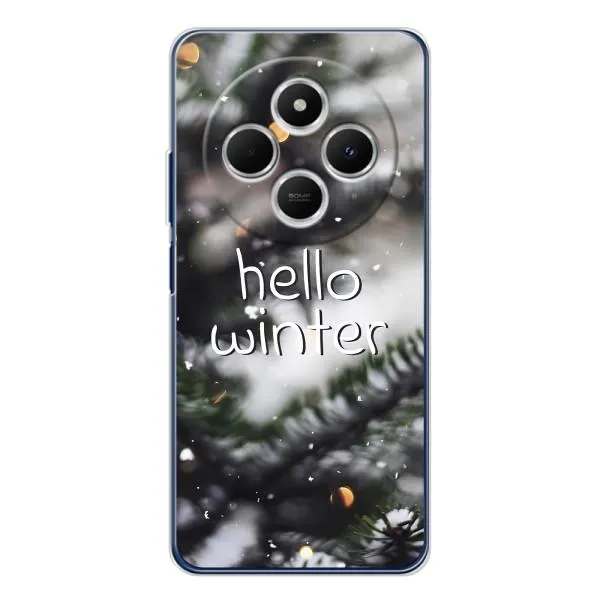 Чехол с принтом «Hello winter» для TECNO Spark 30C