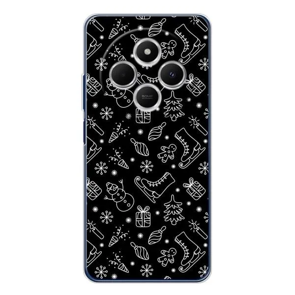 Чехол с принтом «Новогодний фон» для TECNO Spark 30C
