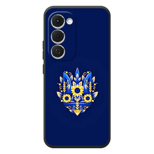 Чехол с принтом «Цветочный Герб» для TECNO Spark 40 Pro Plus