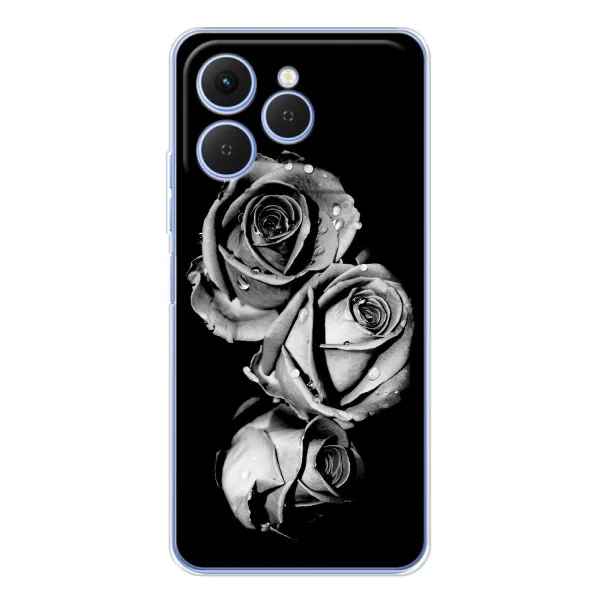 Чехол с принтом «Черная роза» для TECNO Spark 40 Чехол с принтом «Черная роза» для TECNO Spark 40