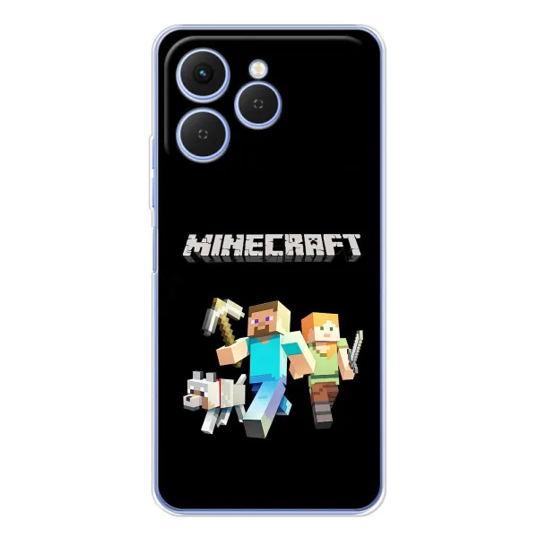 Чехол с принтом «герои Minecraft» для TECNO Spark 40 Чехол с принтом «герои Minecraft» для TECNO Spark 40