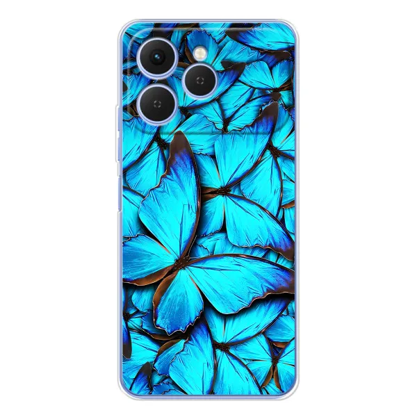 Чехол с принтом «Синие бабочки» для TECNO Spark 40 Чехол с принтом «Синие бабочки» для TECNO Spark 40
