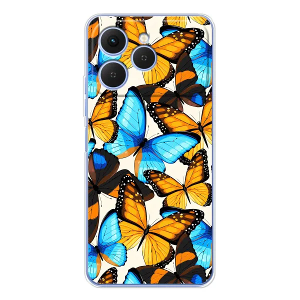 Чехол с принтом «Яркие бабочки» для TECNO Spark 40 Чехол с принтом «Яркие бабочки» для TECNO Spark 40