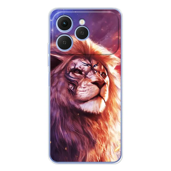 Чехол с принтом «Красочный Лев» для TECNO Spark 40