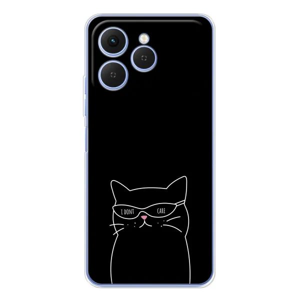 Чехол с принтом «Равнодушный кот» для TECNO Spark 40 Чехол с принтом «Равнодушный кот» для TECNO Spark 40