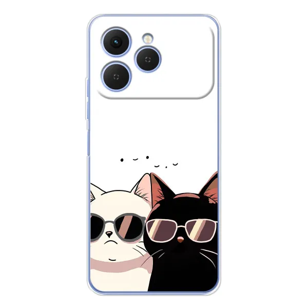 Чехол с принтом «Коты в очках» для TECNO Spark 40 Чехол с принтом «Коты в очках» для TECNO Spark 40