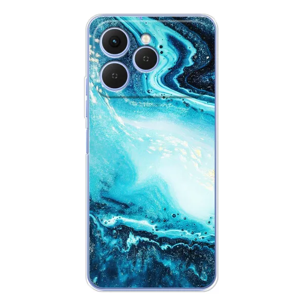 Чохол з принтом «Блакитний мрамор» для TECNO Spark 40