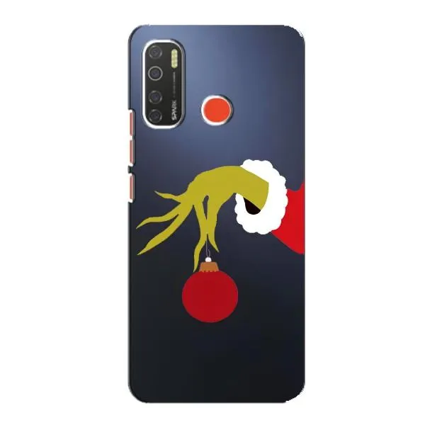 Чехол с принтом «Гринч с игрушкой» для TECNO Spark 5 Чехол с принтом «Гринч с игрушкой» для TECNO Spark 5