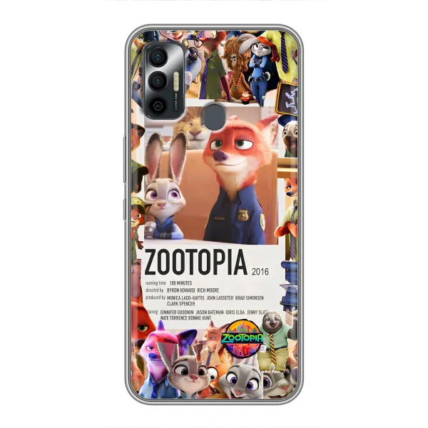 Чехол с принтом «Постер Зверополис» для TECNO Spark 7 (KF6n)