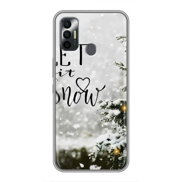 Чехол с принтом «Let it snow» для TECNO Spark 7 (KF6n)